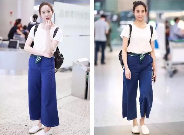 明星闊腿褲時(shí)尚之旅，探索自然美景，內(nèi)心平靜的時(shí)尚探索與搭配圖片