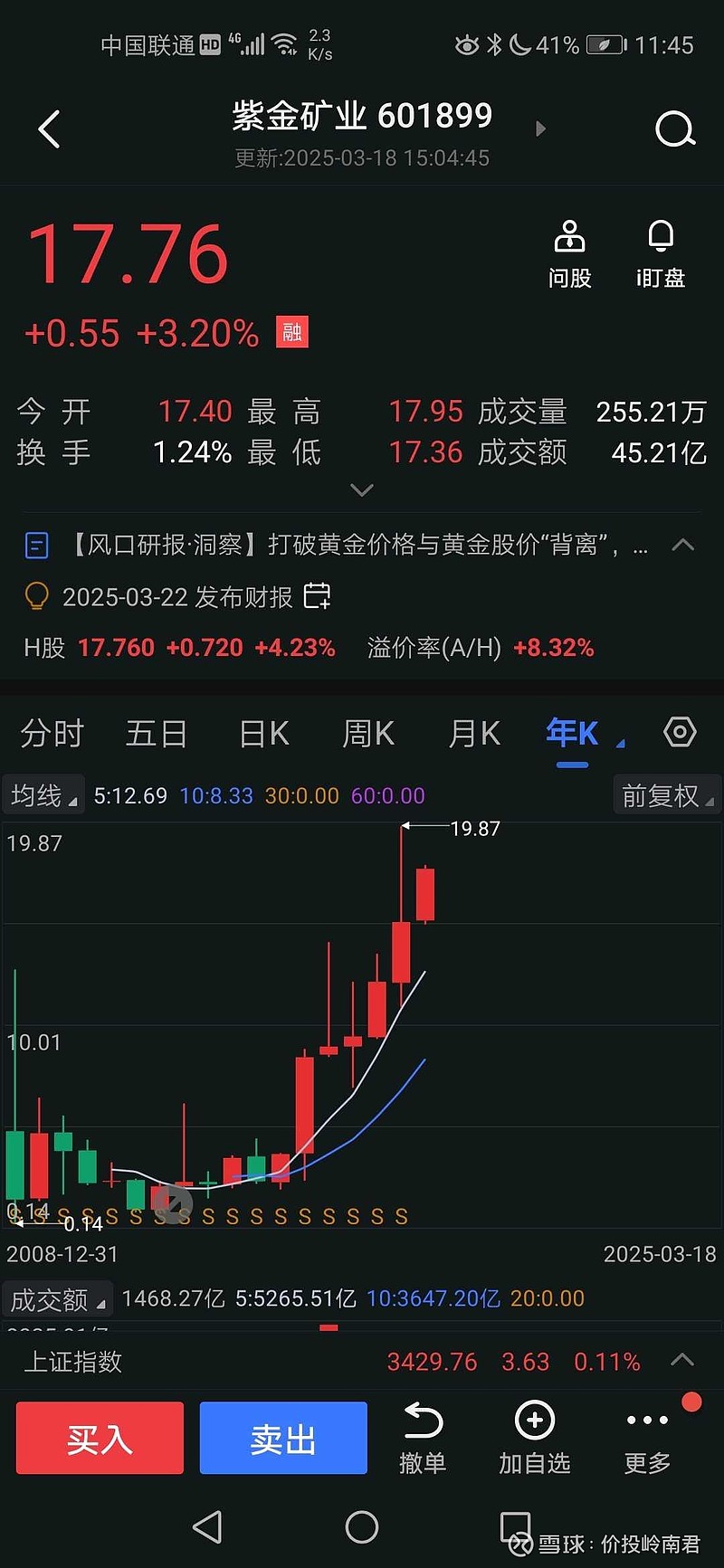 紫金礦業(yè)股票最新動(dòng)態(tài)更新??
